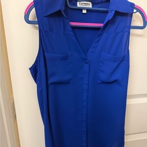 Express Royal Blue Sleeveless Top